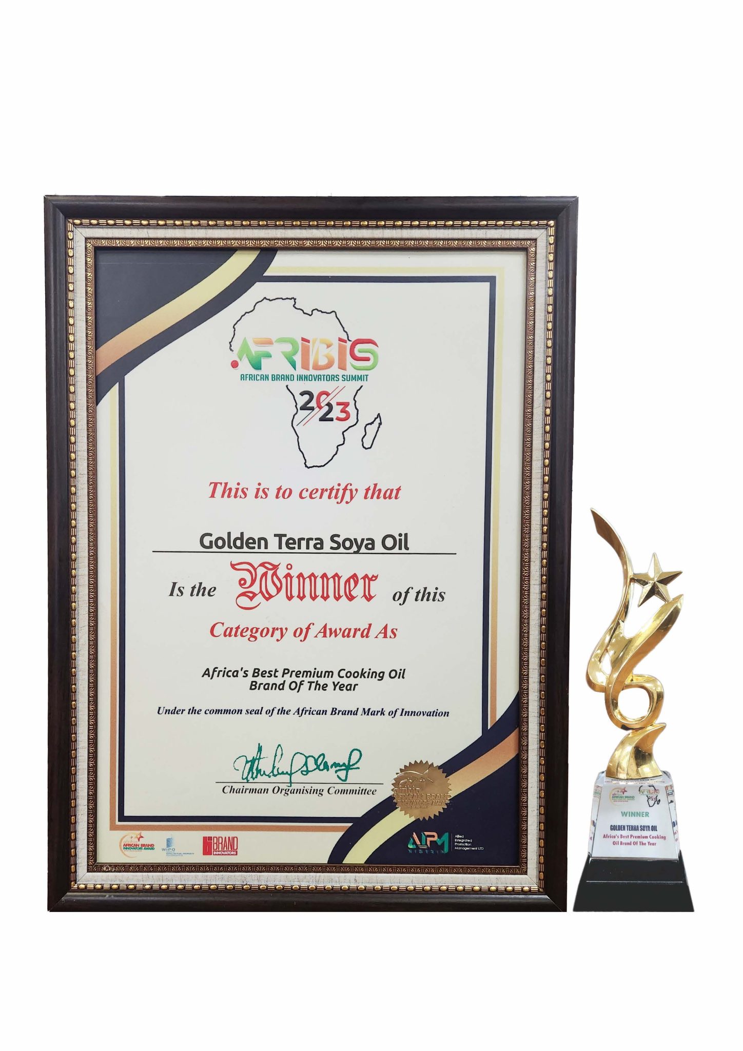 Golden Terra Oil wins Best Cooking Oil Brand at African Brand Innovation Summit